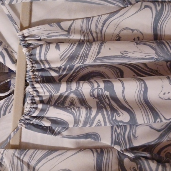 Jonathan Simkhai Grayish Blue and White Patterned Blouse - Picture 10 of 10